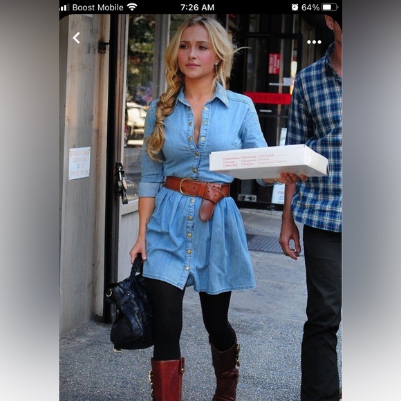 Vintage Y2K jeans shirt dress sz 1XL - Picture 8 of 9